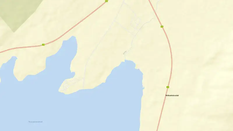 Road map of Theewaterskloof Dam reservoir, Western Cape, South Africa