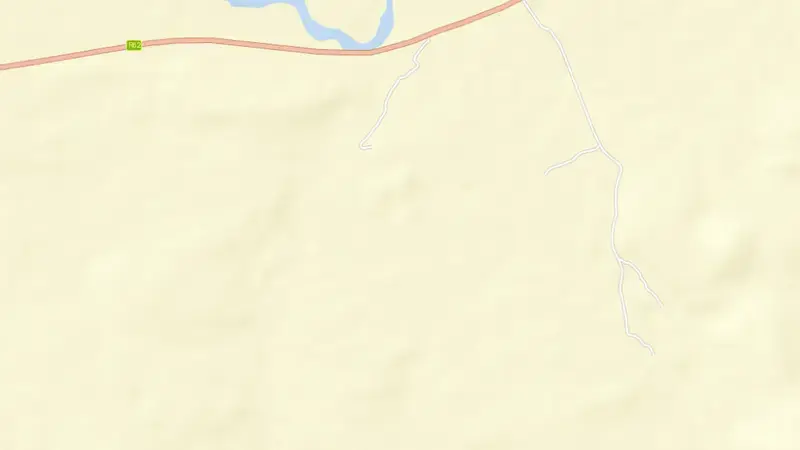 Road map of Tierkloof Dam reservoir, Western Cape, South Africa