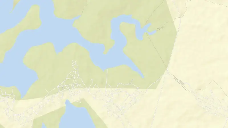 Road map of Umtata Dam reservoir, Eastern Cape, South Africa