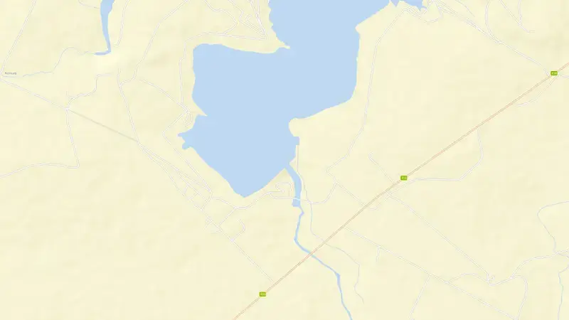 Road map of Vygeboom Dam reservoir, Mpumalanga, South Africa