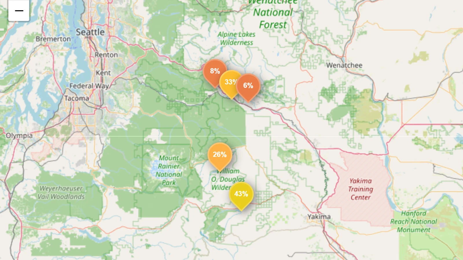 Five Yakima Basin Reservoirs, September 2026: 20% Full — 2.3 Times 2025, Half of 2022
